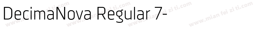 DecimaNova Regular 7字体转换